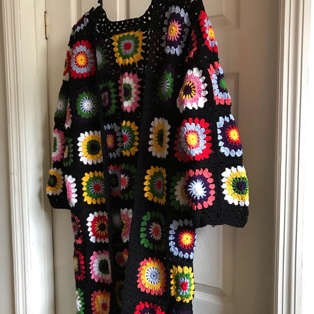 Crocheted Cardigan handmade in Istanbul, Turkey NWOT